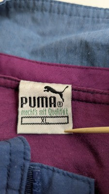 Vintage Puma Windbreaker Light Jacket Size XL Blue