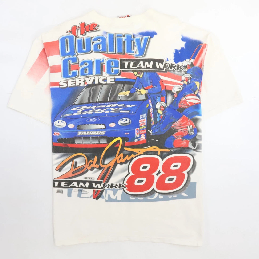 Vintage Robert Yates Racing T-Shirt Size XL All Over Print NASCAR