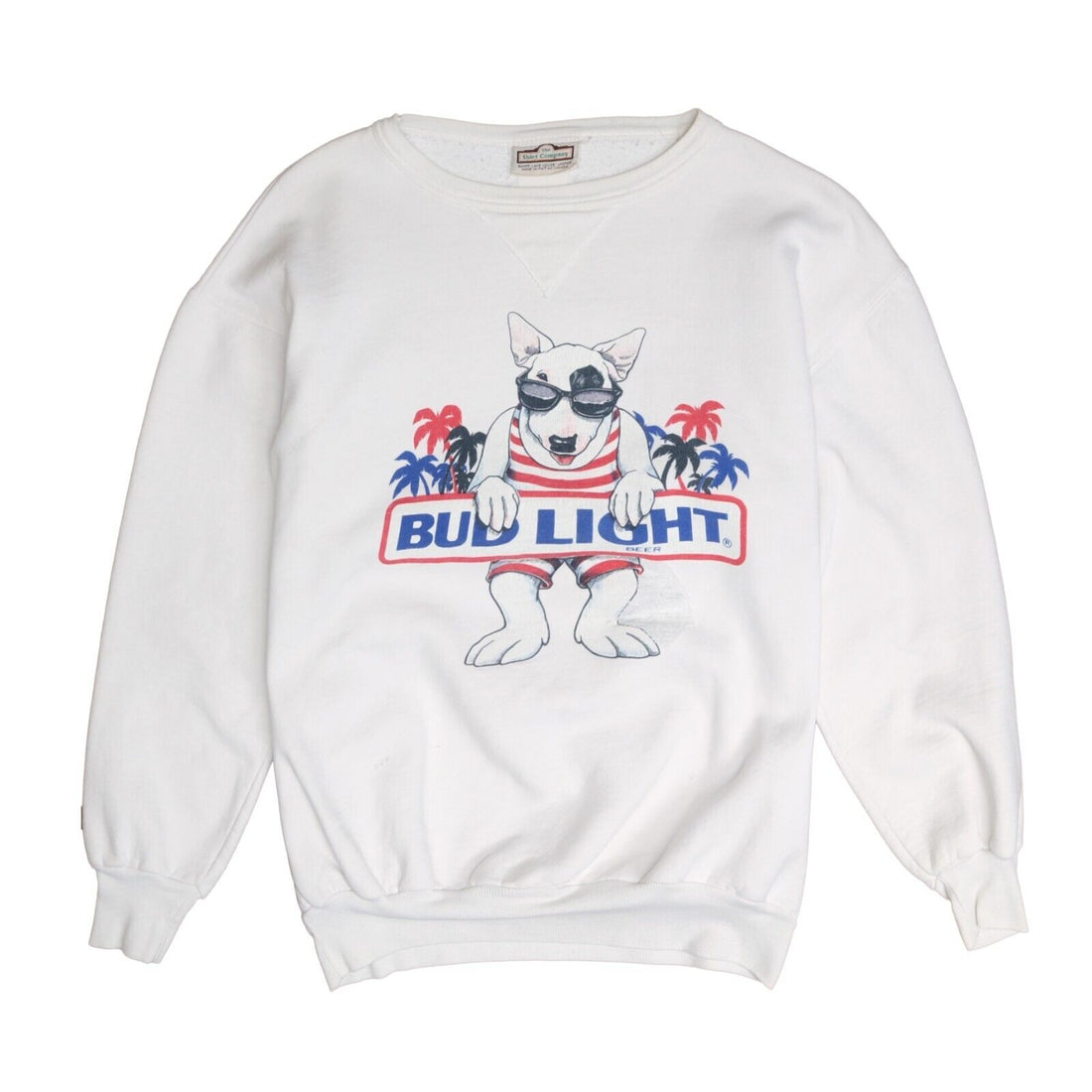 Vintage Bud Light Spud Beer Sweatshirt Crewneck Size Small White
