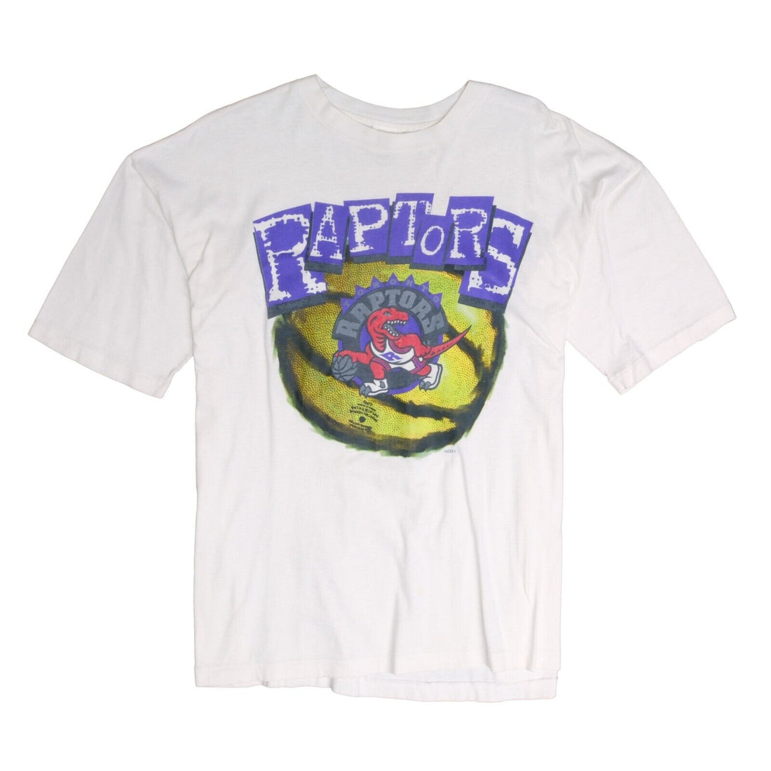 Vintage Toronto Raptors Basketball T-Shirt Size XL White 90s NBA