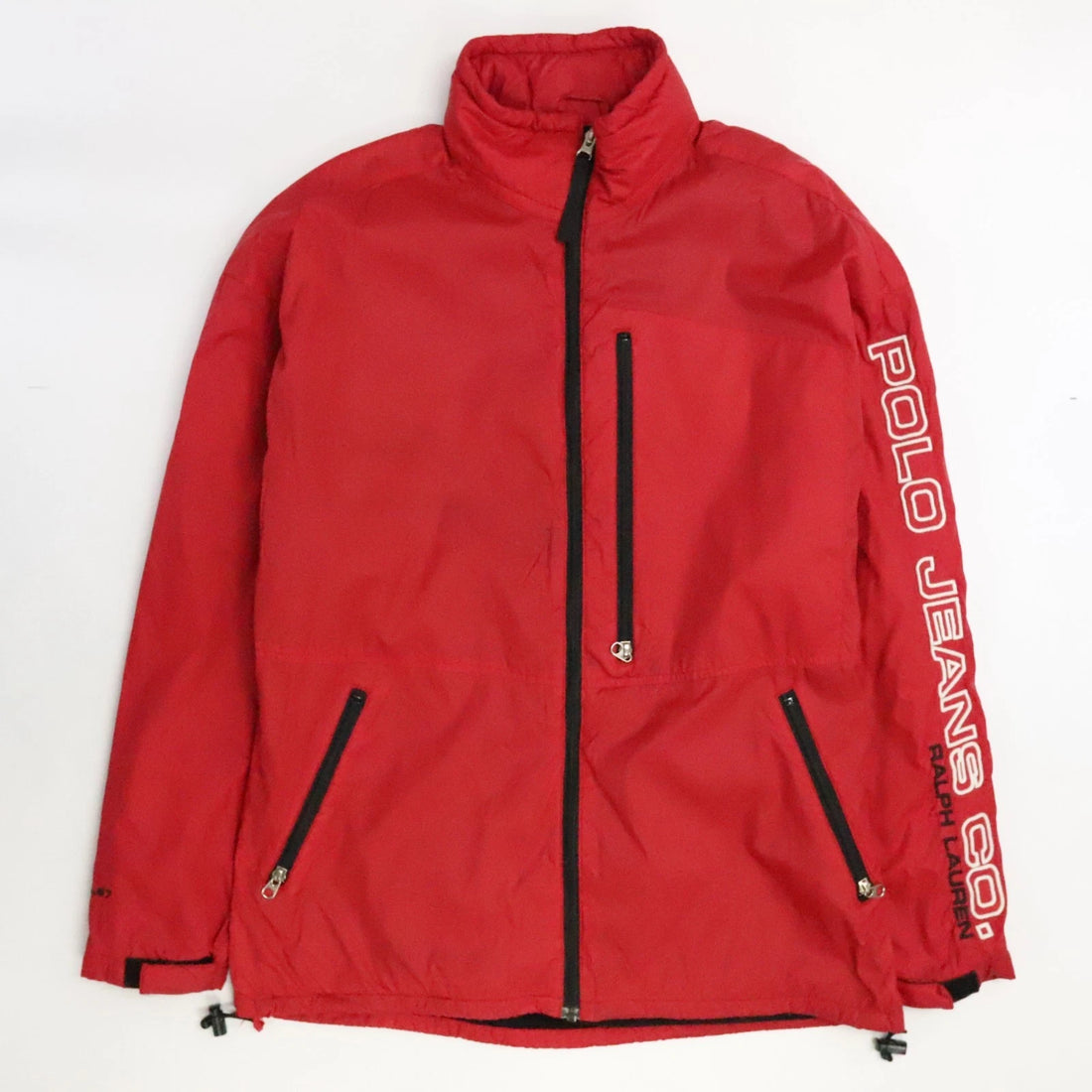 Vintage Polo Jeans Ralph Lauren Windbreaker Jacket Size Small Red
