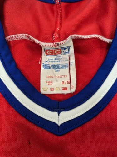 Vintage Montreal Canadien CCM Maska Jersey Size Medium Red NHL