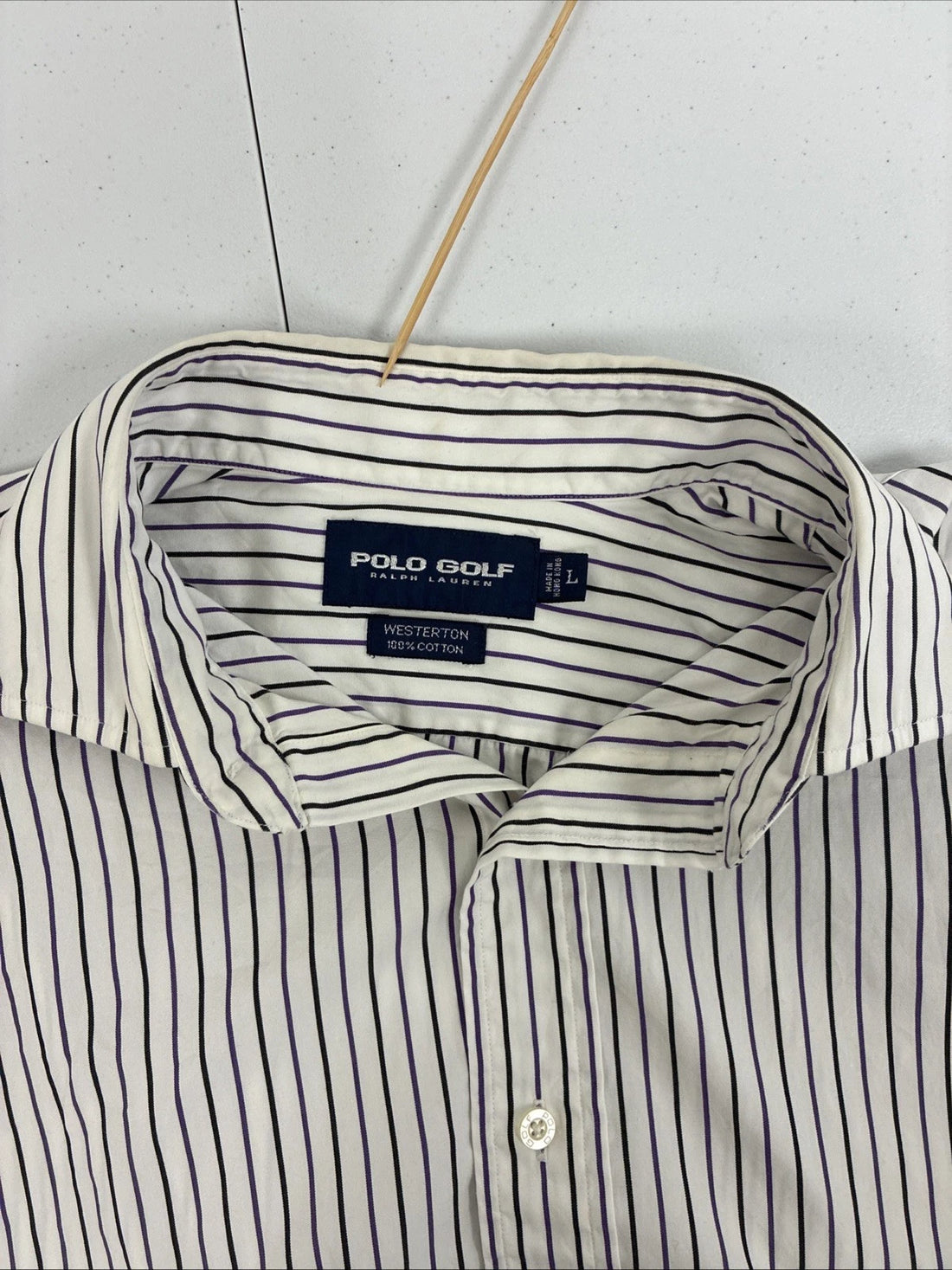 Polo Golf Ralph Lauren Westerton Button Up Shirt Size Large Striped