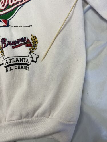 Atlanta Braves 1991 NL Champions World Series T Shirt Vintage Single Stitch  L