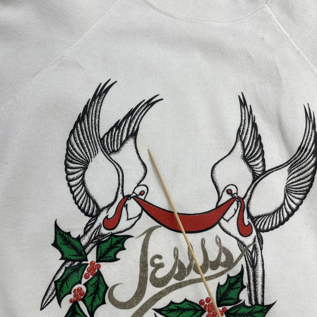 Vintage Jesus Doves Crewneck Sweatshirt Size Large 1989 80s
