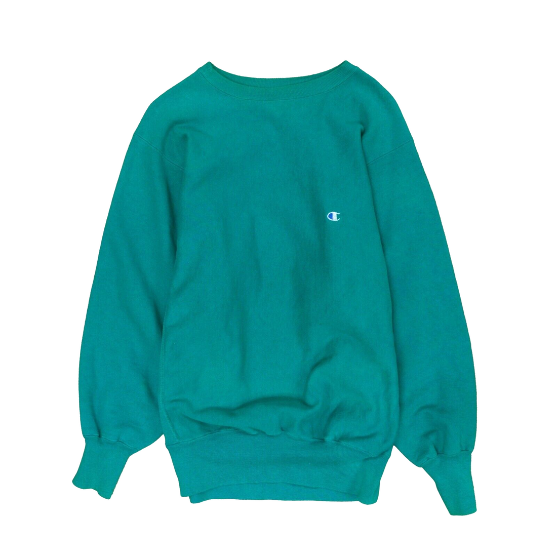 Vintage Champion Reverse Weave Sweatshirt Crewneck Size XL Teal 90s