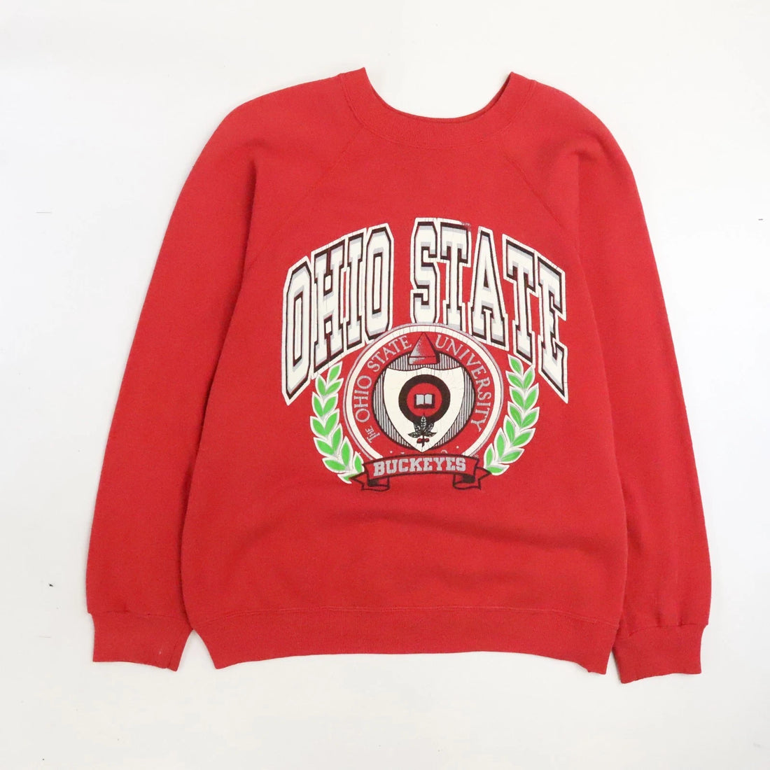 Vintage Ohio State Buckeyes Crest Crewneck Sweatshirt Size Large 90s NCAA