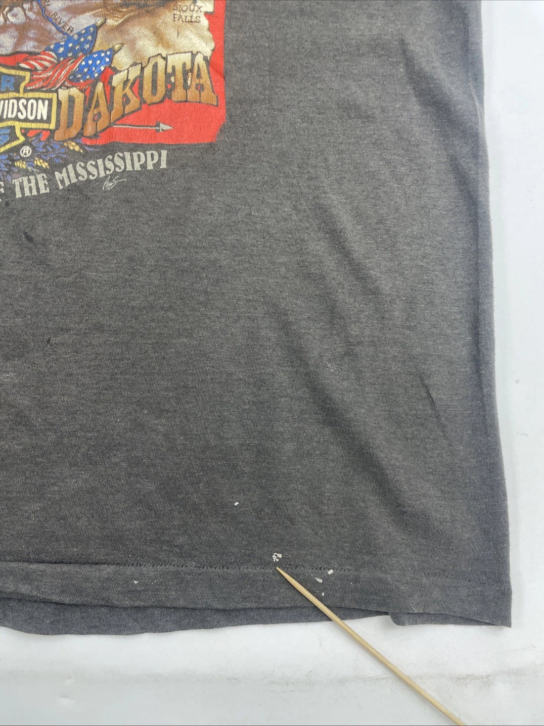 Vintage Harley Davidson 3D Emblem Sturgis South Dakota T-Shirt 2XL 1991