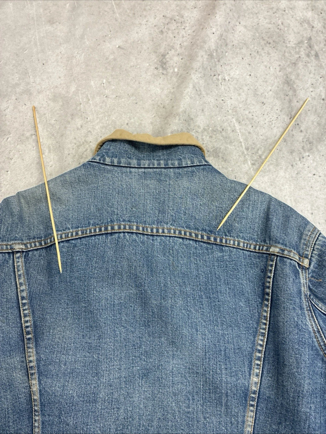 Vintage Lee Blanket Lined Denim Trucker Jacket Size XL