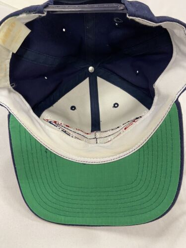 Vintage Cleveland Indians Chief Wahoo Starter White Pinstripe Snapback Hat  MLB