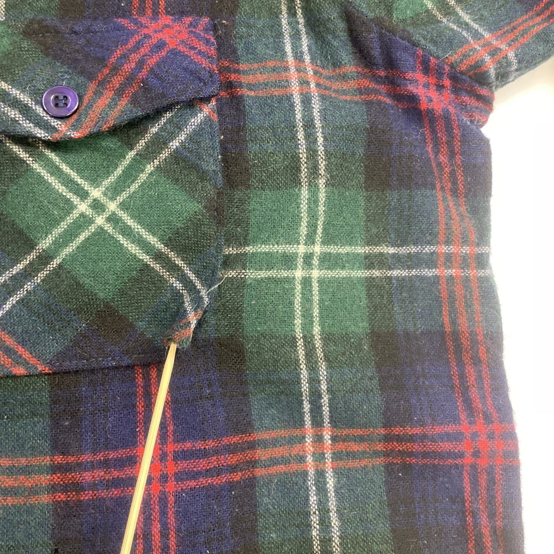 Vintage Woodward & Lothrop Wool Button Up Shirt Size Large Plaid