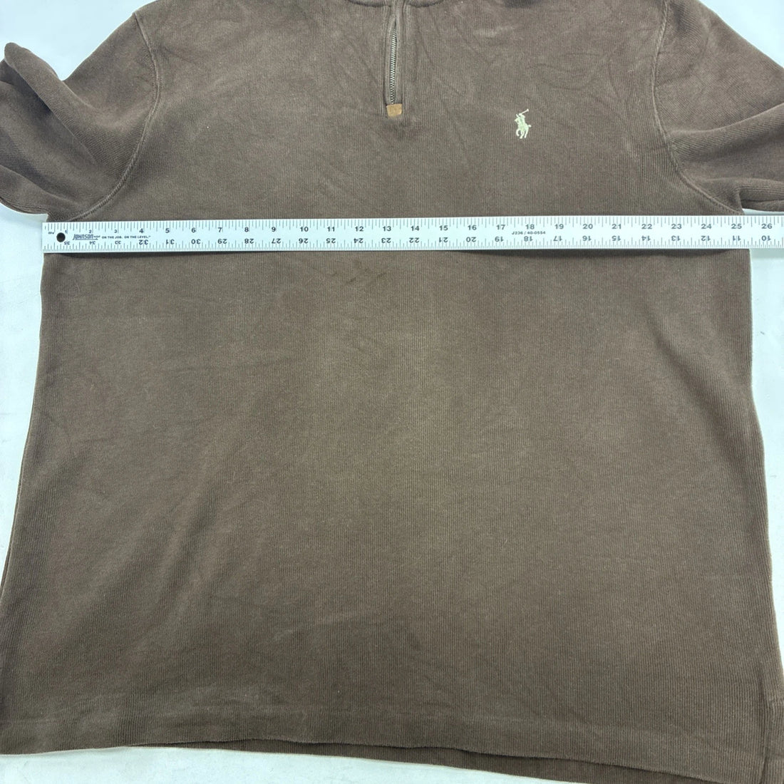 Vintage Polo Ralph Lauren 1/4 Zip Pullover Sweater Size XL Brown