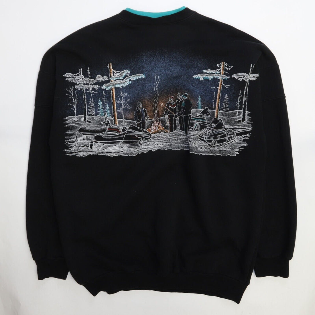 Vintage Michigan Snowmobile Camping Crewneck Sweatshirt Size 2XL 90s