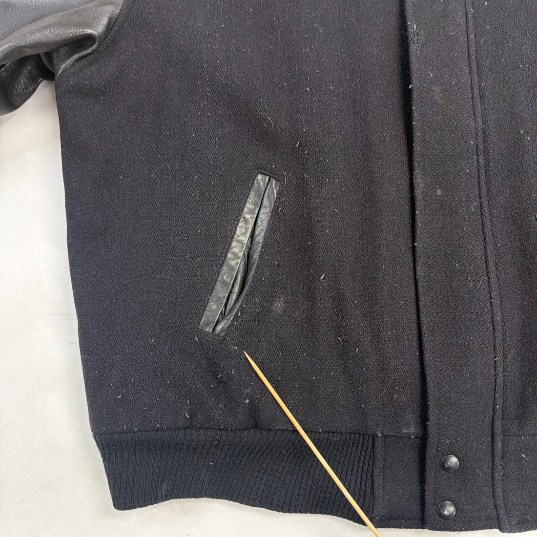 Vintage IBM Leather Wool Varsity Jacket Size 2XL