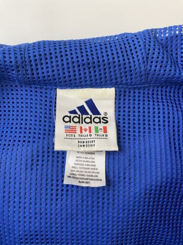 Vintage Adidas Windbreaker Light Jacket Size Large Blue