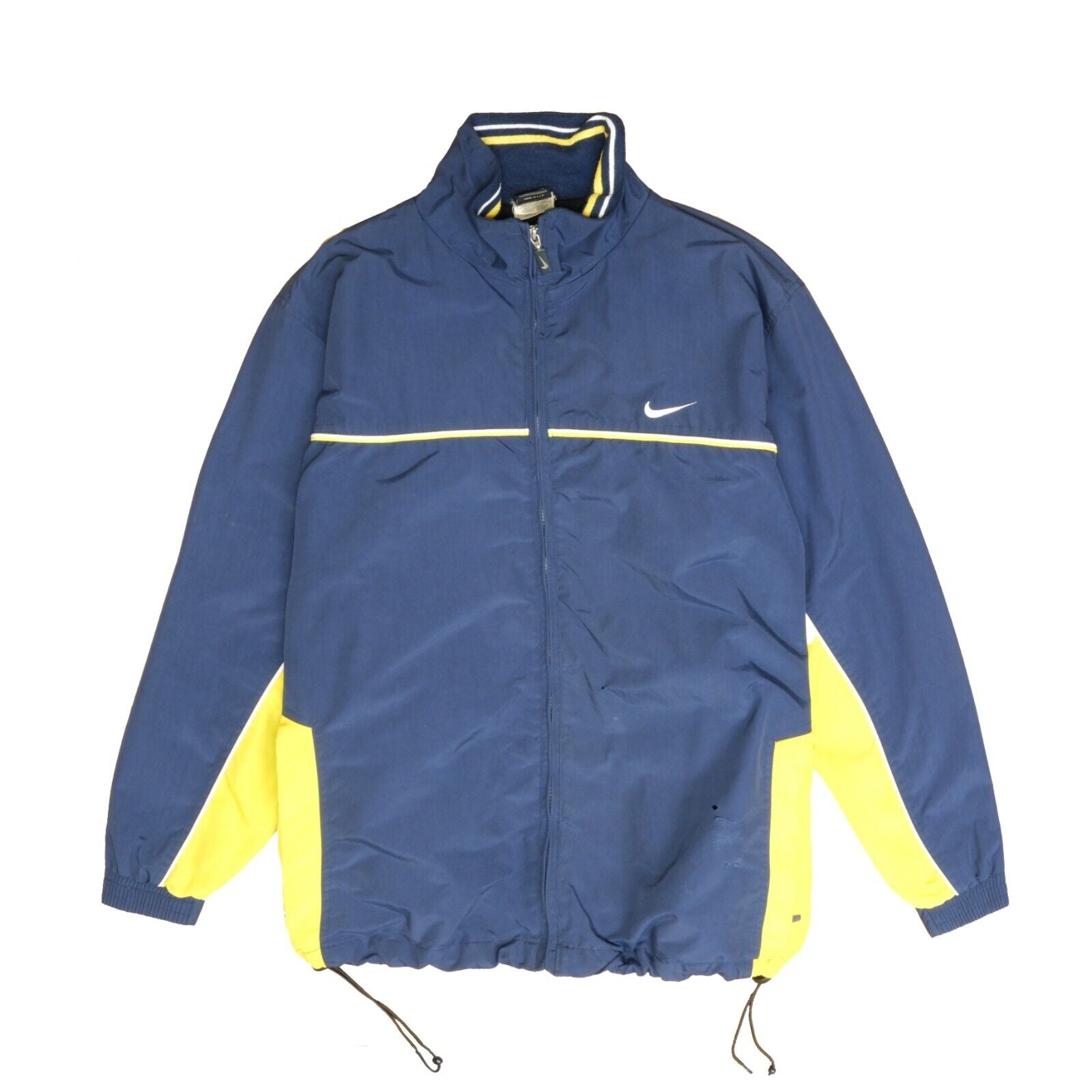 Vintage Nike Windbreaker Light Jacket Size Medium Blue Yellow Throwback Vault