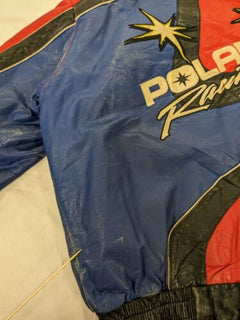 Vintage Polaris Racing Motorcycle Leather Jacket Size 2XL