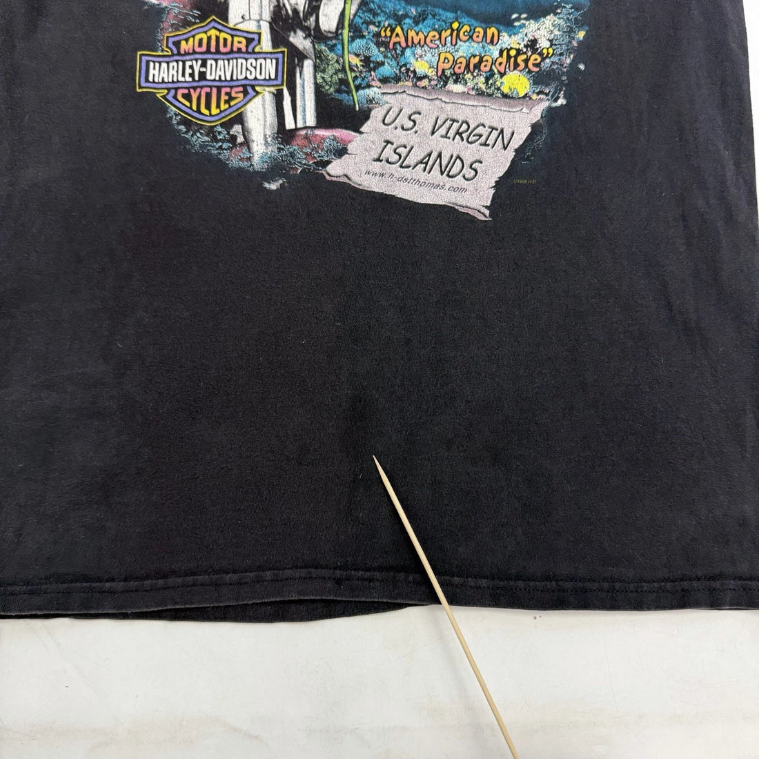 Vintage Harley Davidson St Thomas Pocket T-Shirt Size Medium
