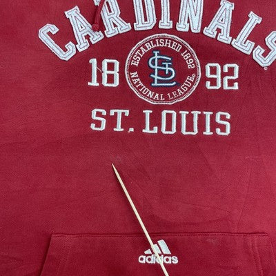 St. Louis Cardinals Adidas Sweatshirt Hoodie Size XL Red MLB