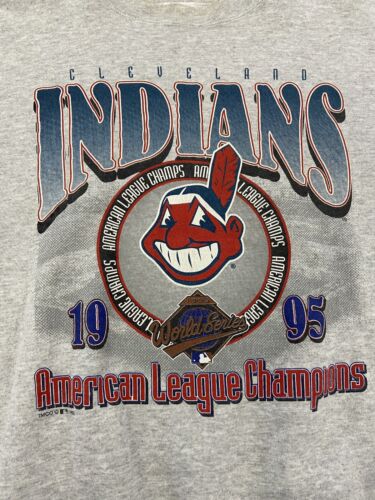 Vintage Cleveland Indians American League Champions Sweatshirt 2XL 1995 90s MLB