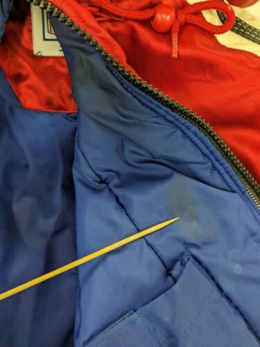 Vintage Buffalo Bills Starter Puffer Jacket Size Large Red Blue NFL