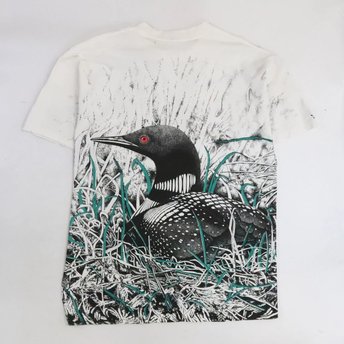 Vintage Loon T-Shirt Size 2XL Nature All Over Print