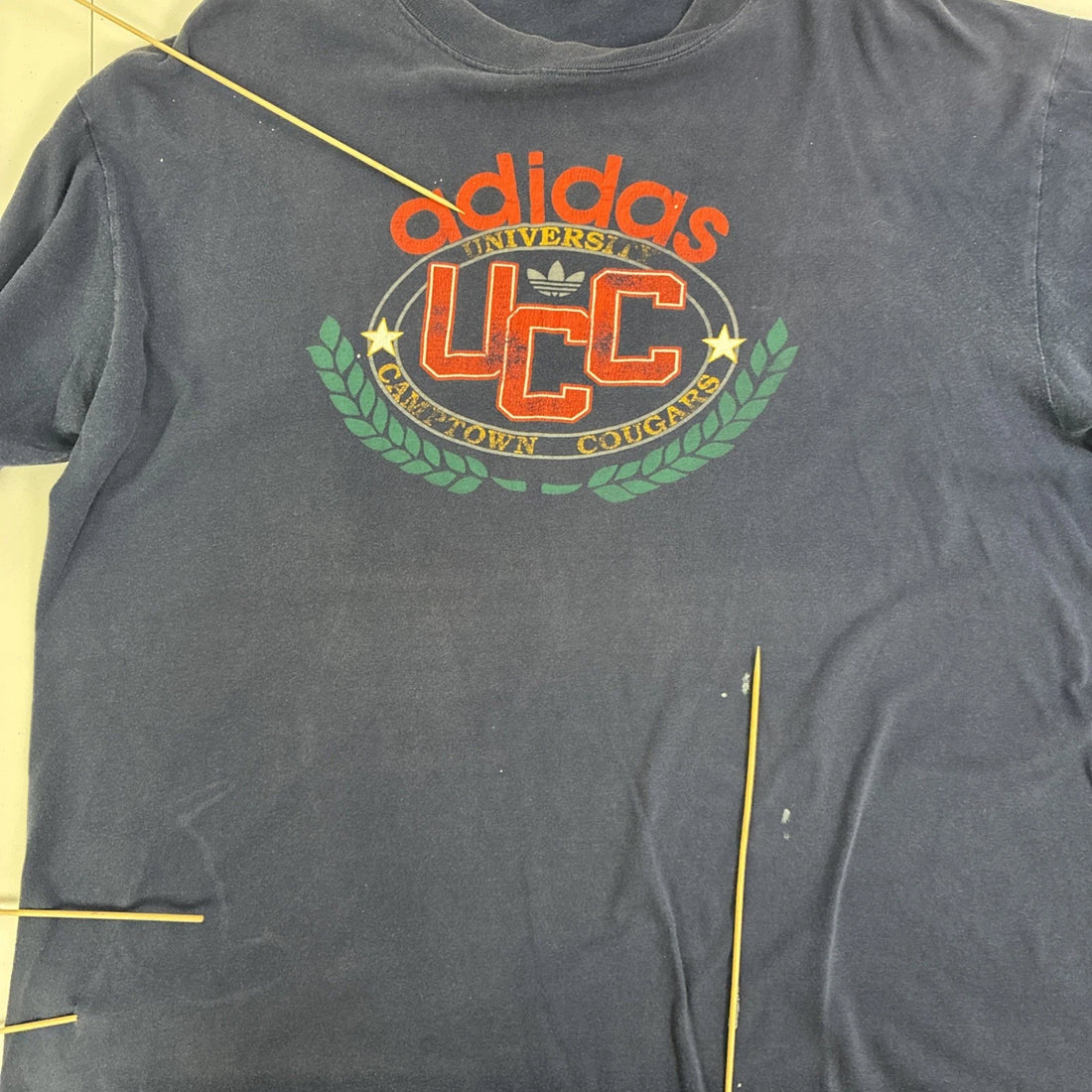 Vintage Adidas University Camptown Cougars T-Shirt Size Large