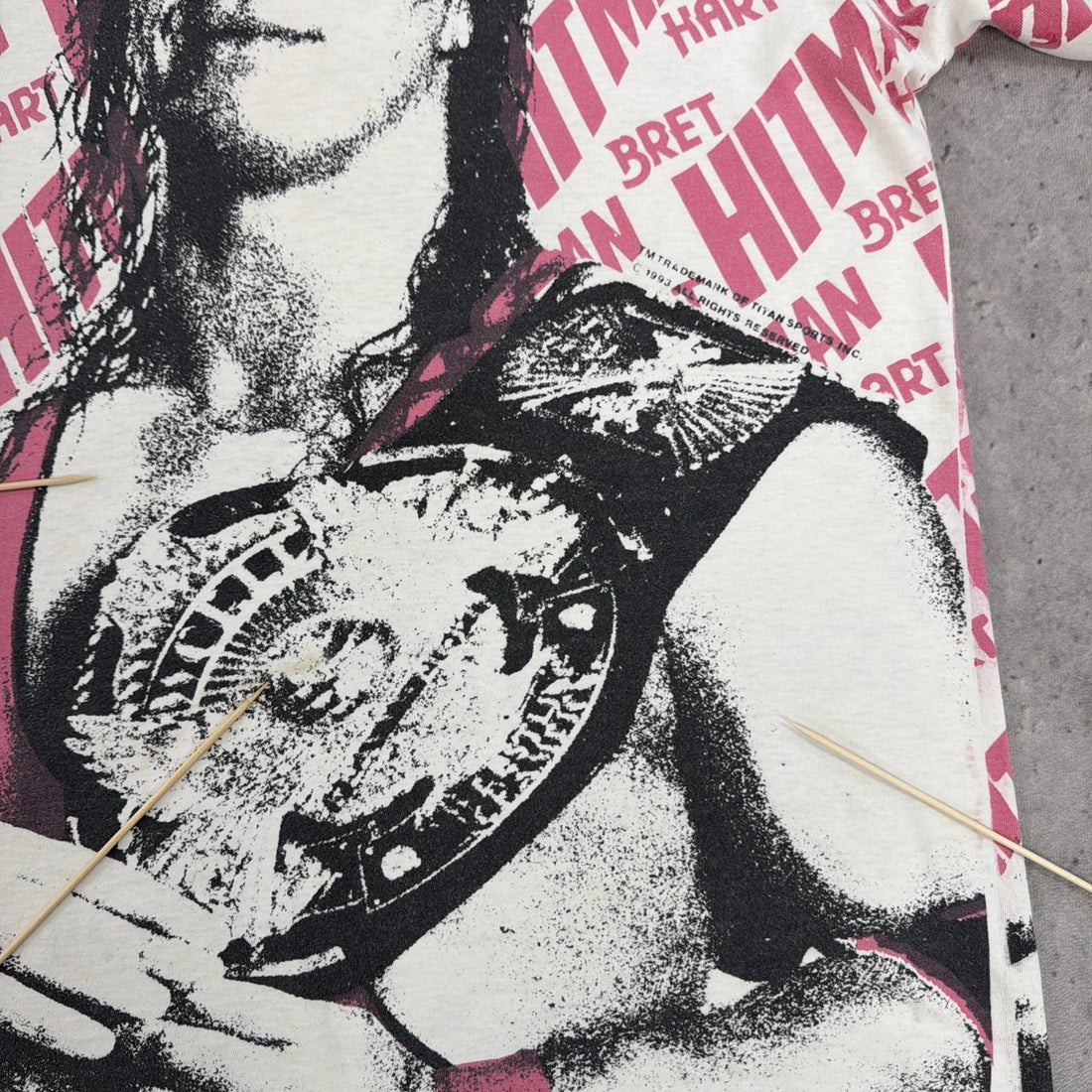 Vintage Bret Hitman Hart Wrestling T-Shirt Size XL WWE WWF