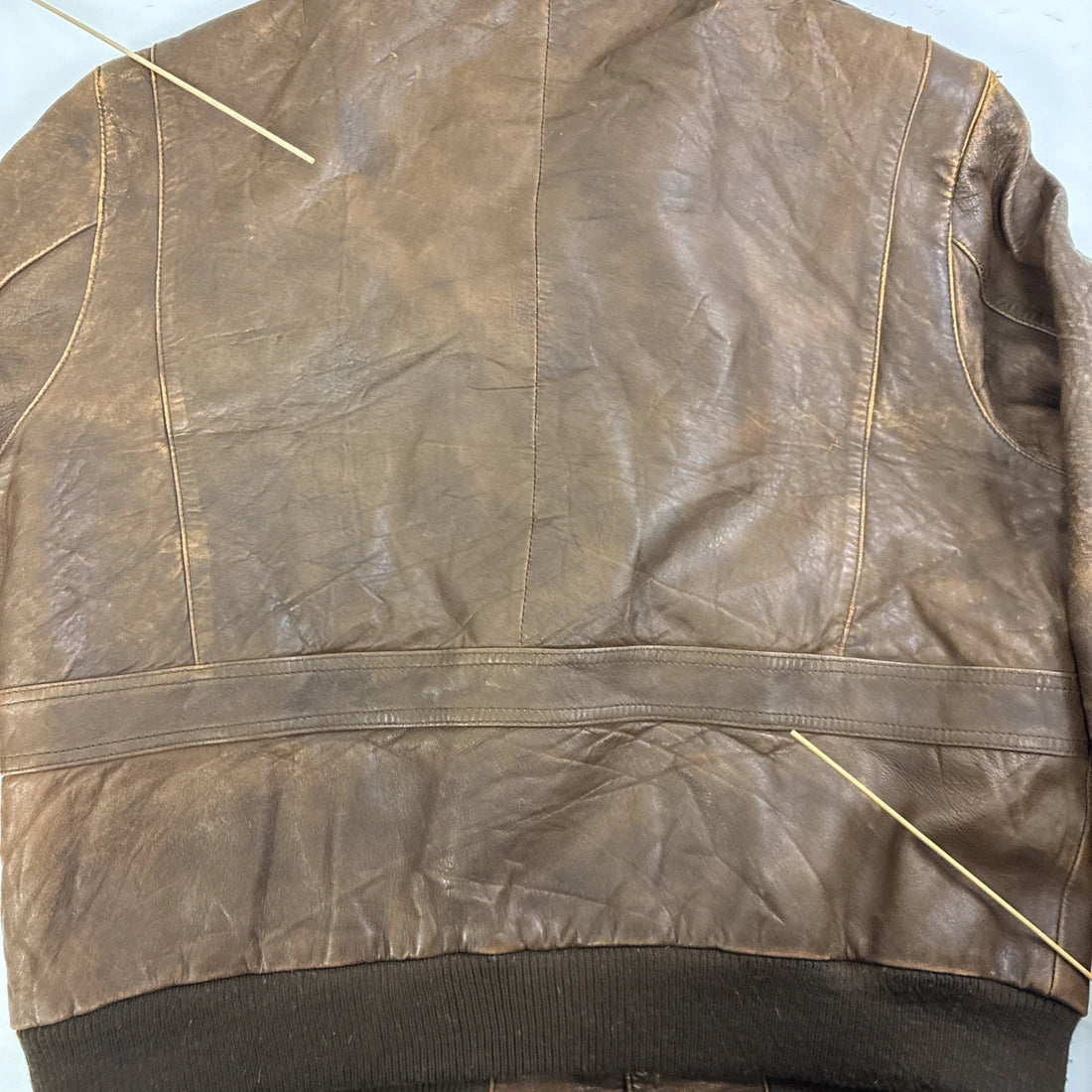Leather Bomber Jacket Size 46 Vintage