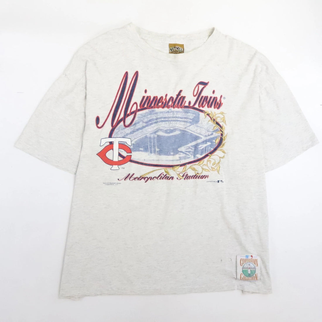 Vintage Minnesota Twins Metropolitan Stadium Nutmeg T-Shirt Size XL 90s MLB