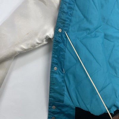 Vintage San Jose Sharks Chalk Line Satin Bomber Jacket Size Medium NHL