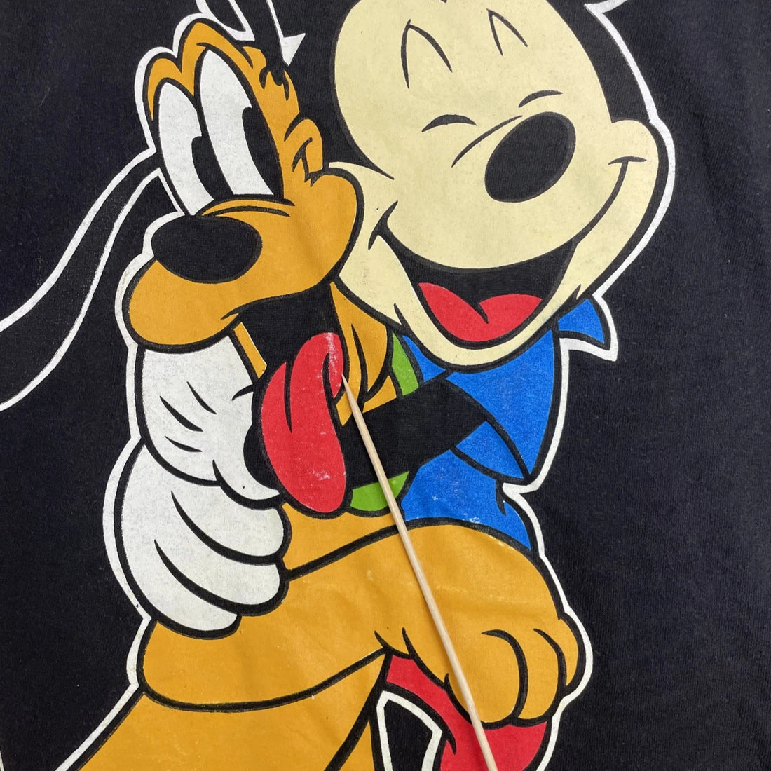 Vintage Mickey Mouse Pluto Disney T-Shirt One Size 90s