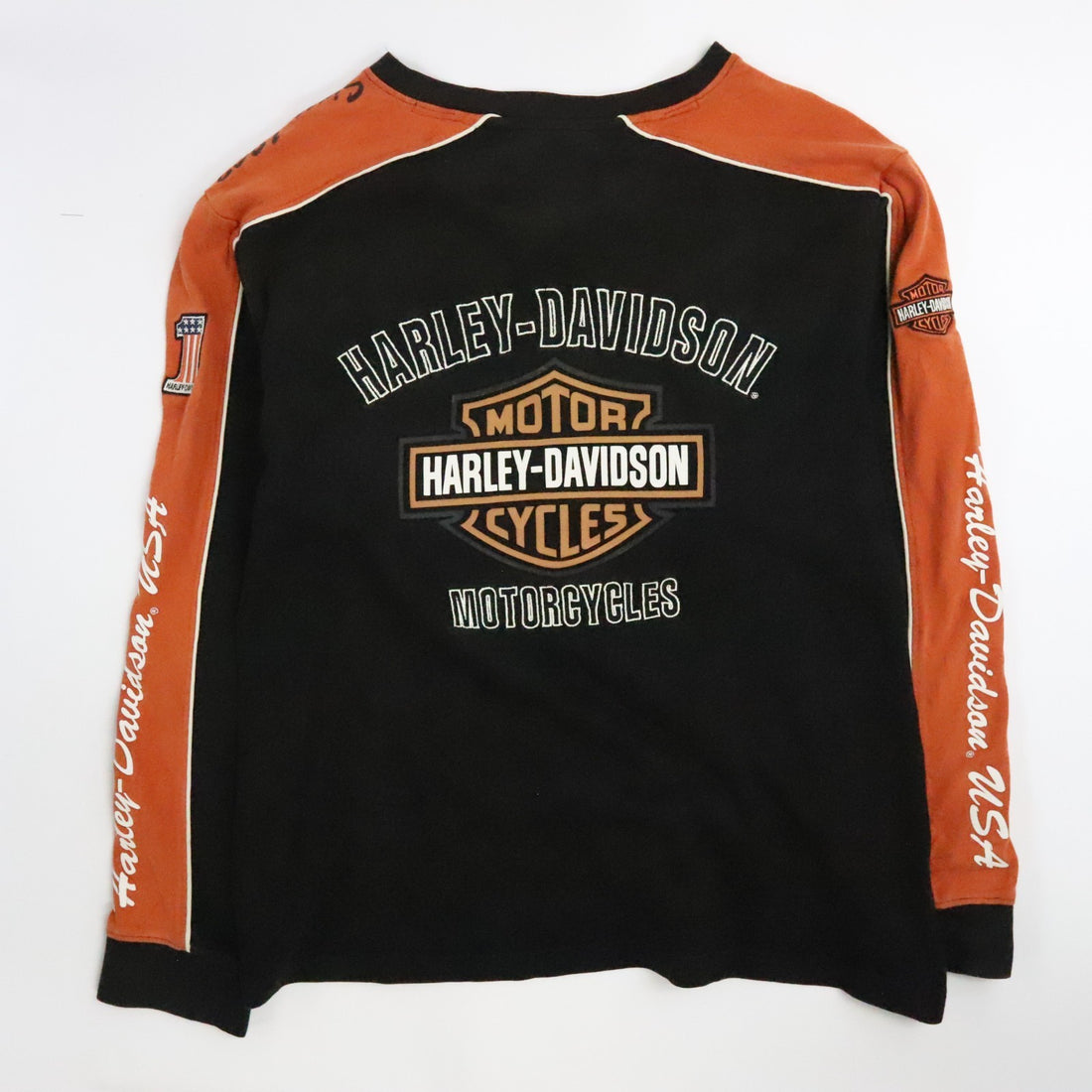 Harley Davidson Motorcycles V-Neck Sweatshirt Size Large Biker