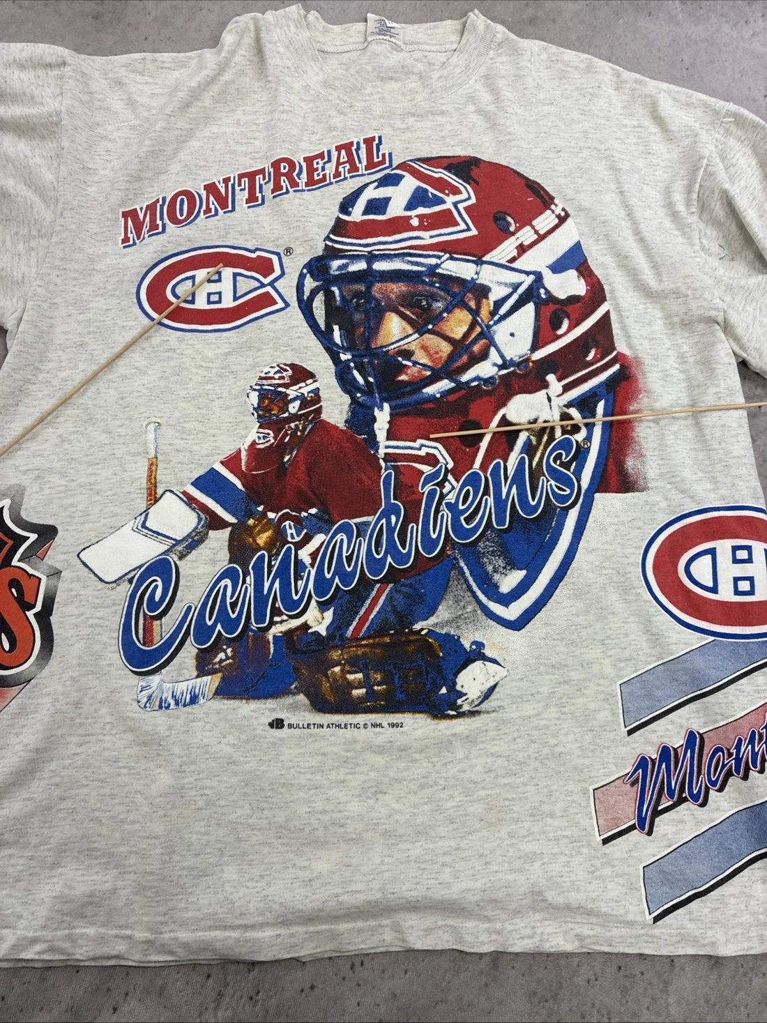 Montreal Canadiens Bulletin Athletic T-Shirt Size XL Vintage 90s NHL