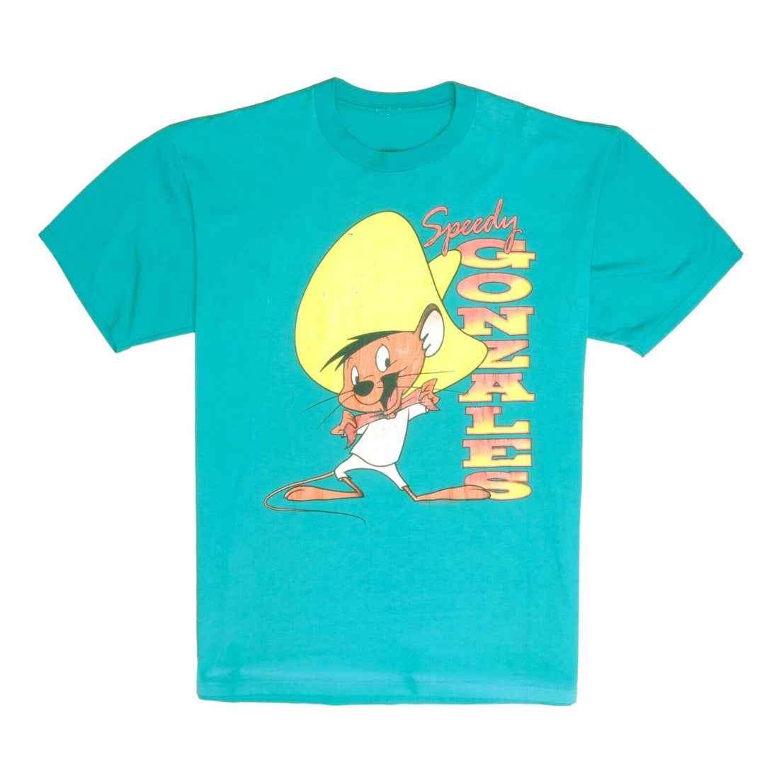 Vintage Speedy Gonzalez Warner Bros T-Shirt Size XL Teal Cartoon 1993 90s