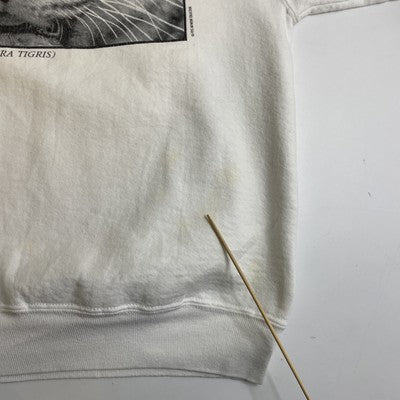 Vintage Tiger Crewneck Sweatshirt Size Large Nature 90s