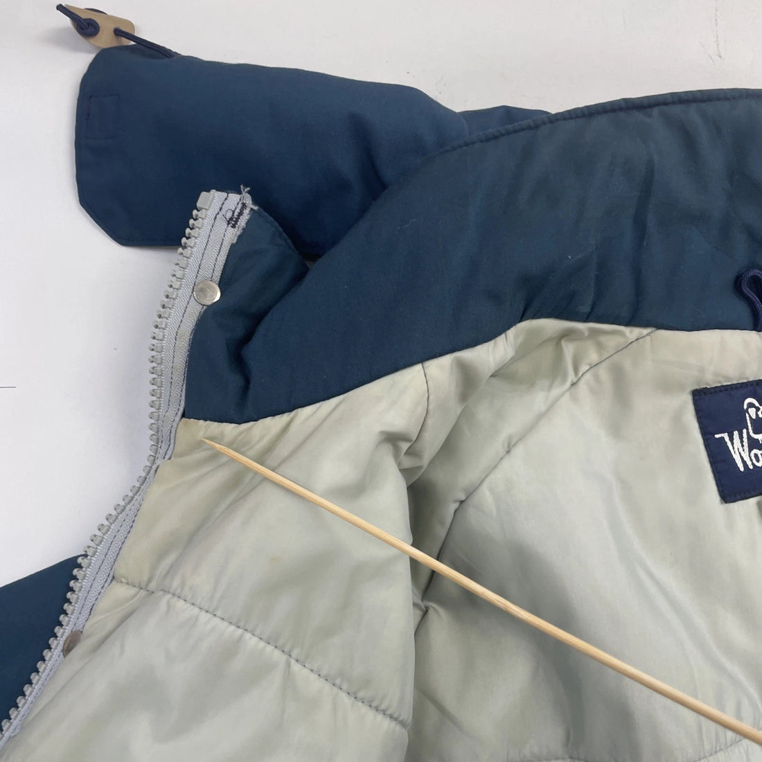 Vintage Woolrich Parka Coat Jacket Size Large Blue Insulated