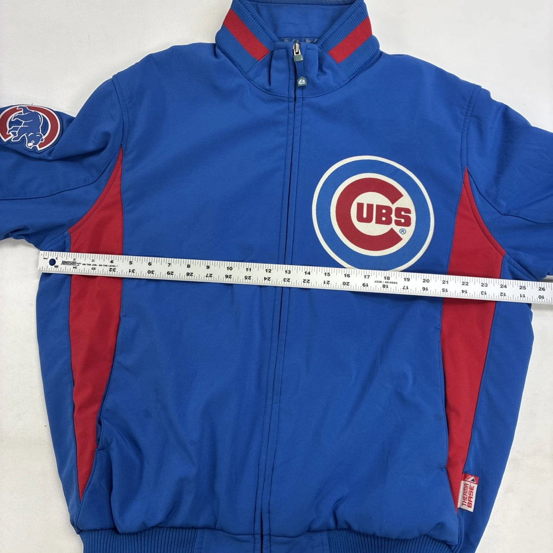 Chicago Cubs Majestic Dug Out Bomber Jacket Size Large MLB