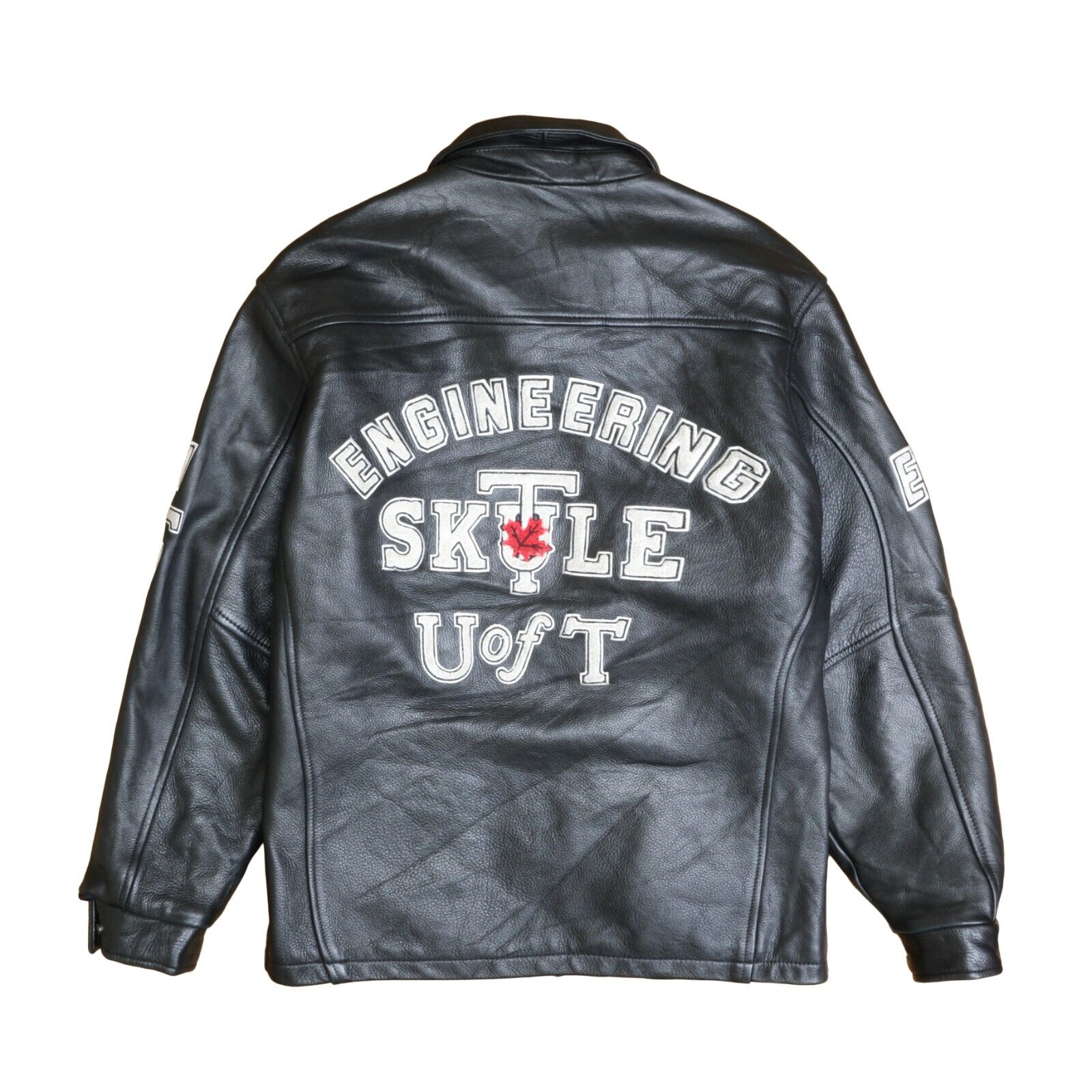 University of Toronto Engineering Crest Leather Varsity Jacket Size Medium  2007
