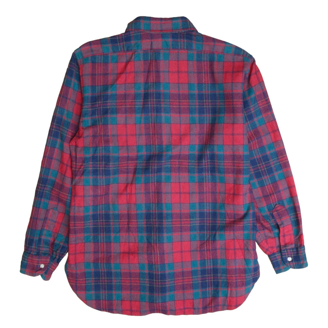 Vintage Pendleton Lodge Wool Button Up Shirt Size Large Red Tartan Plaid