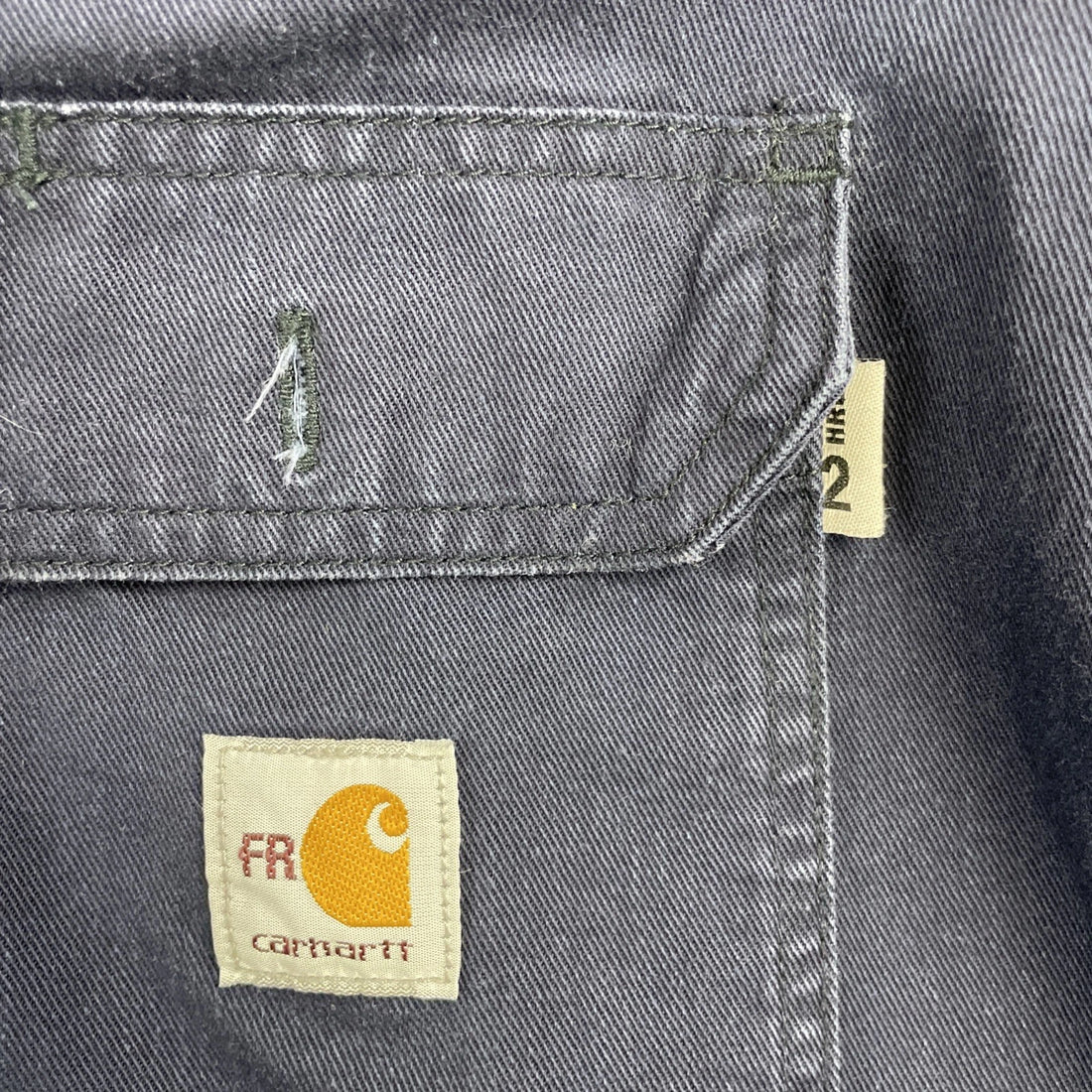 Carhartt FR Button Up Shirt Size 3XL Blue