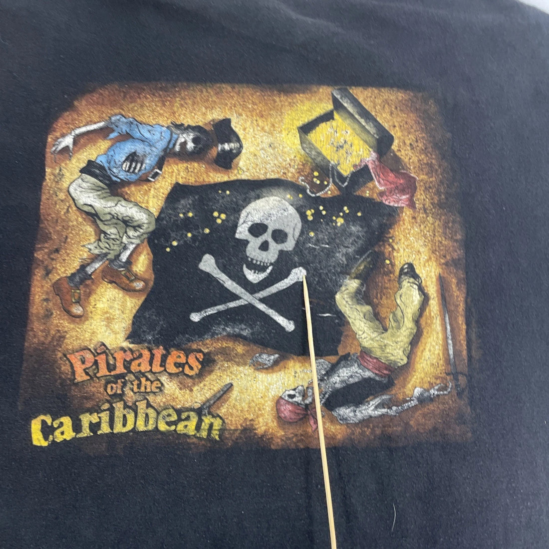 Vintage Pirates Of The Caribbean Disney T-Shirt Size XL Double Sided