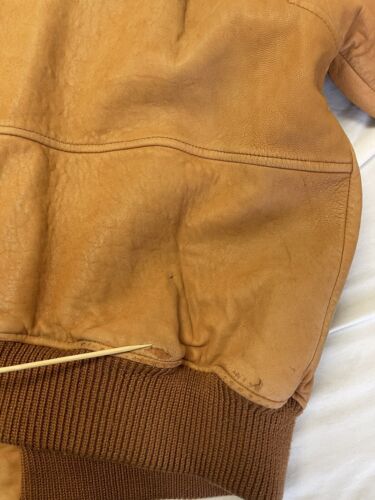 Vintage Banana Republic Leather Suede Bomber Jacket Size Medium 80s Brown