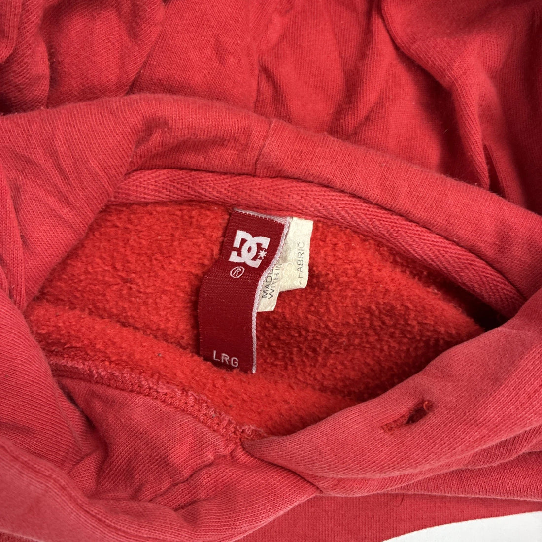 DC Shoe Co USA Sweatshirt Hoodie Size Large Skate Red