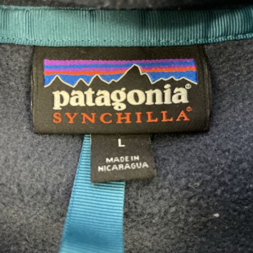 Patagonia Synchilla Fleece Jacket Size Large Blue