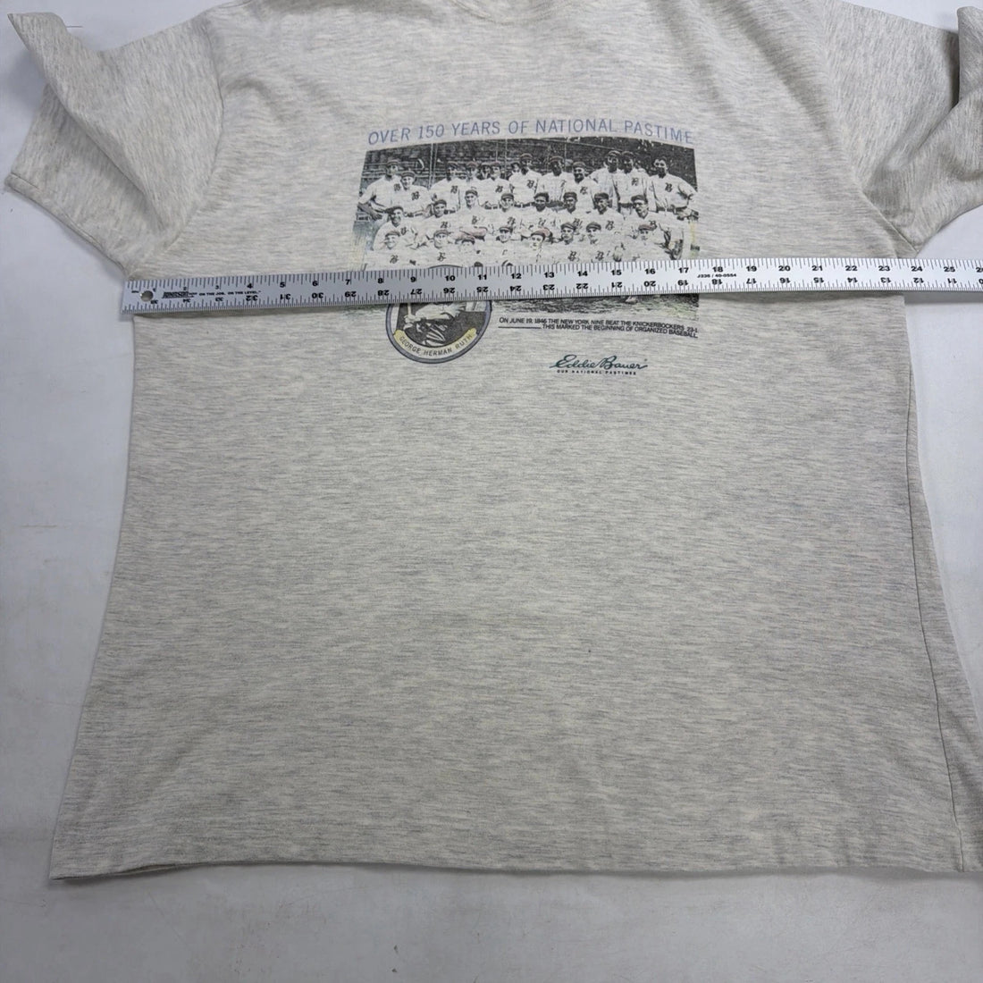 Vintage Eddie Bauer Babe Ruth Baseball T-Shirt Size XL