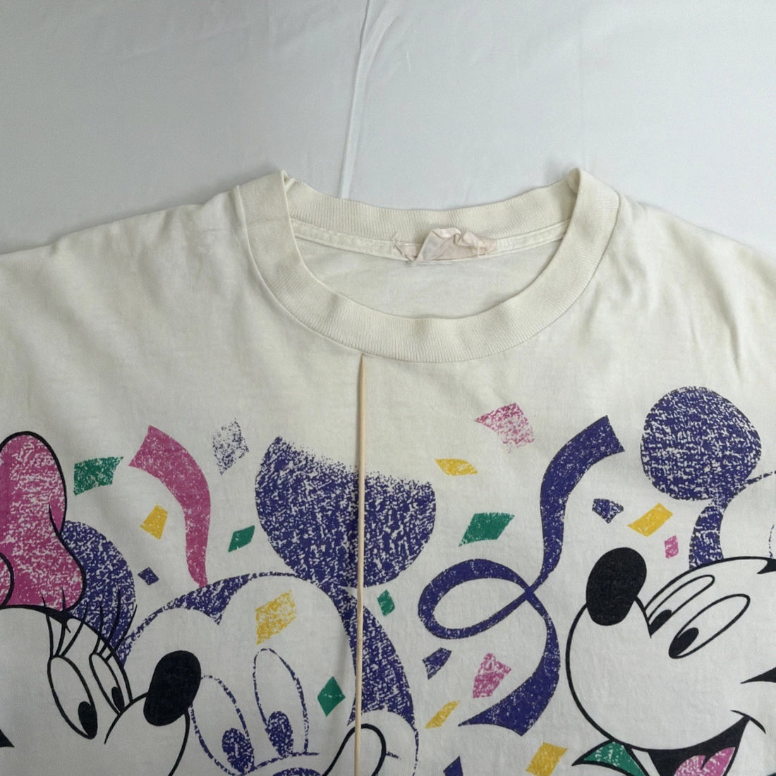 Vintage Mickey Minnie Mouse Disney T-Shirt Size XL All Over Print 90s