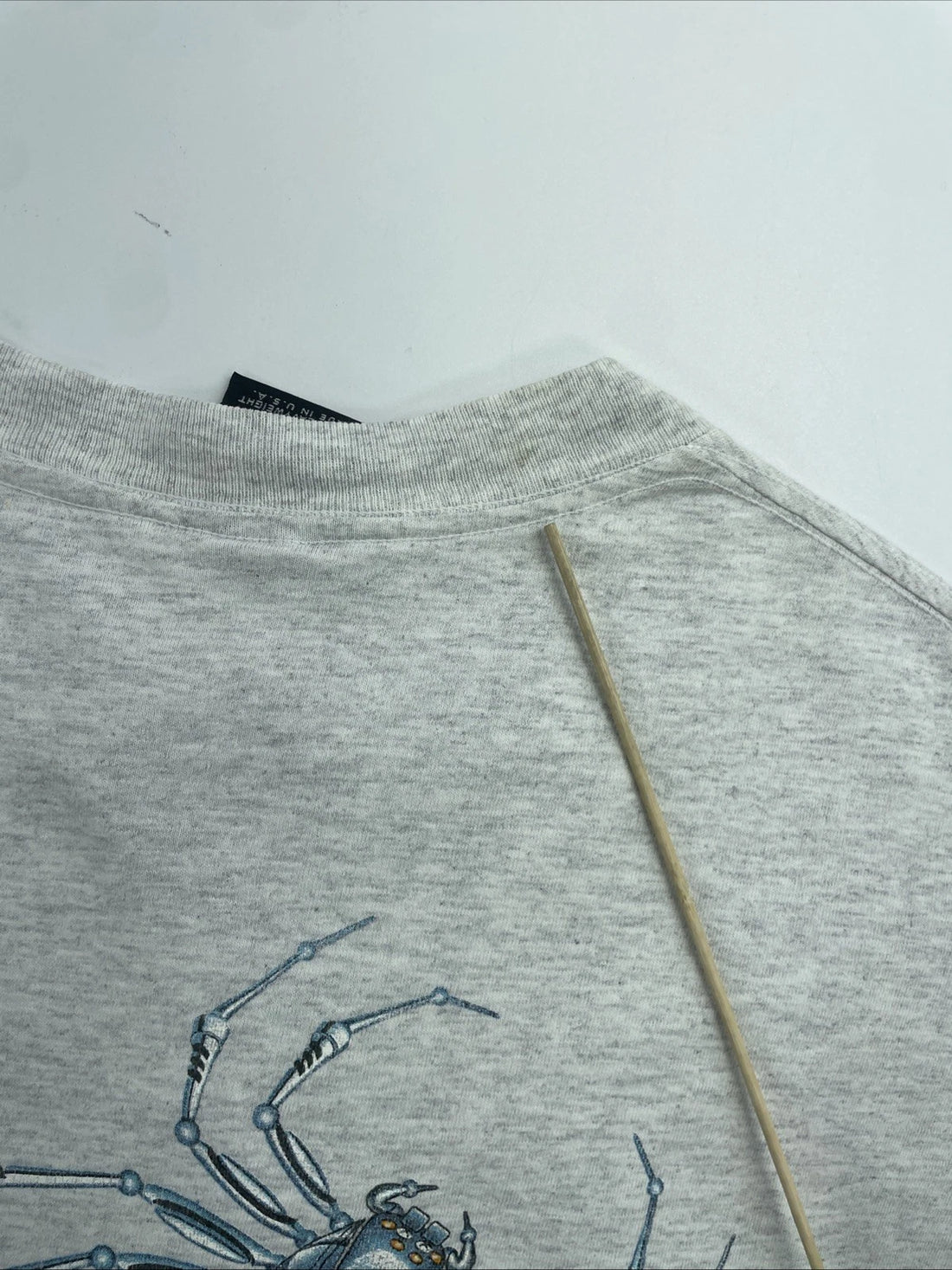 Vintage Spider Wire Micro Filament Line T-Shirt Size Large Gray Tech