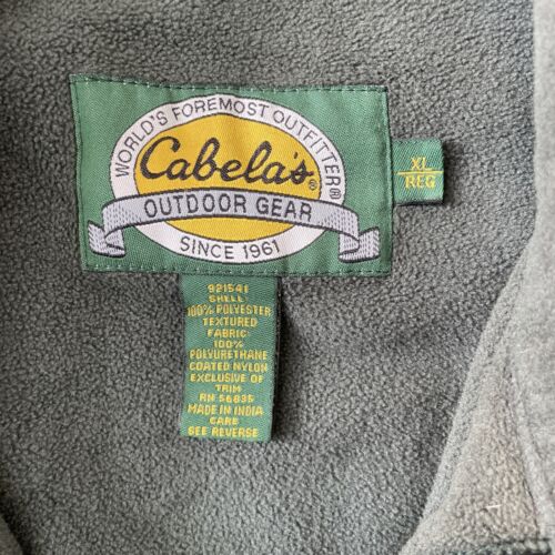Vintage Cabela's Full Zip Fleece Jacket Size XL Green