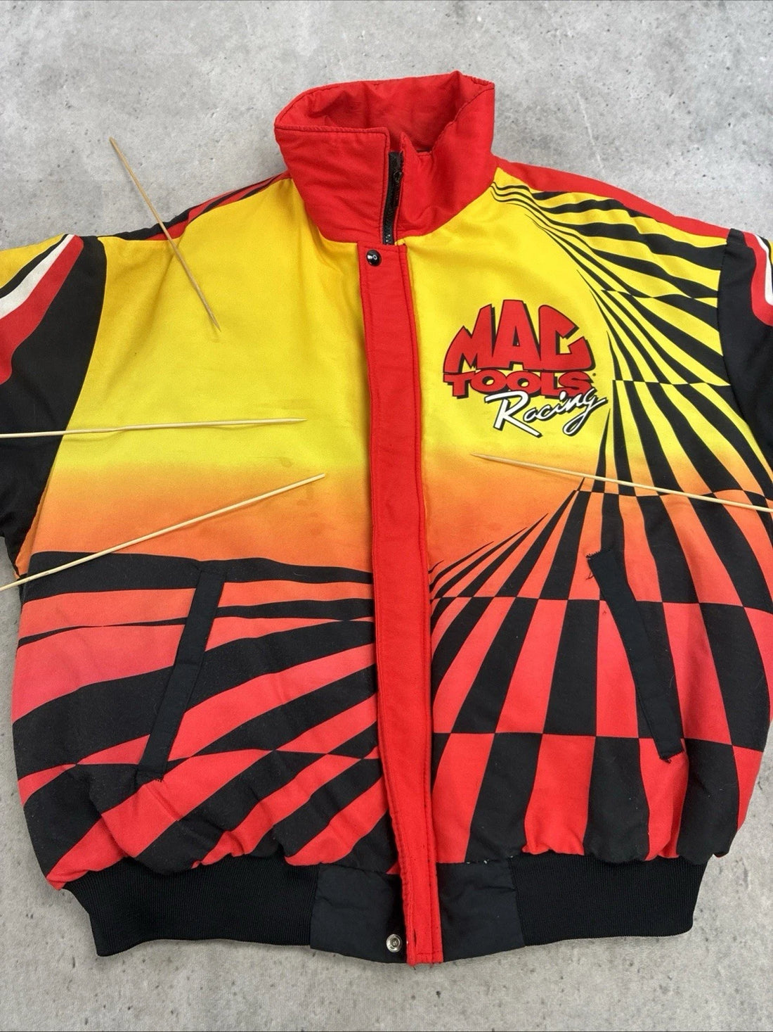 Mac Tools Racing Puffer Jacket Size XL Vintage 90s